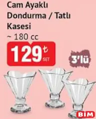 GLASS İN LOVE CAM AYAKLI DONDURMA / TATLI KASESİ 180 CC